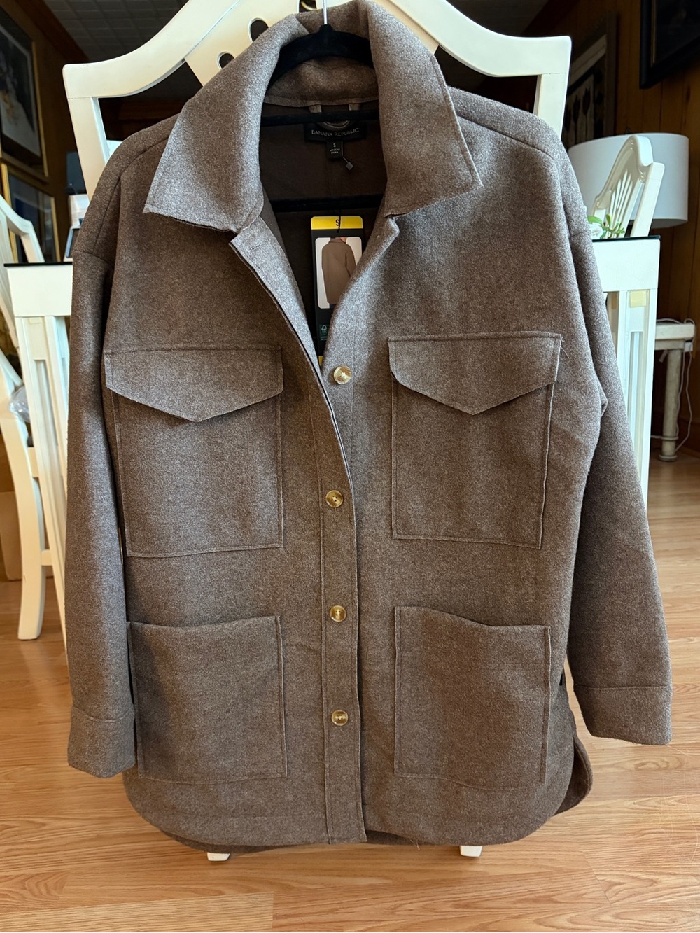 Banana Republic Brown Structured 4 Pocket Shirt Jacket Size Small NWT